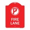 Signmission Designer Series Fire Lane No Parking, Red & White Aluminum Sign, 18" x 24", RW-1824-24018 A-DES-RW-1824-24018 - alternate 1
